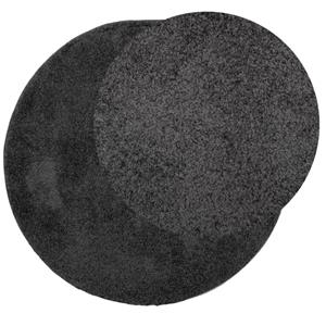 Teppich Teppich Shaggy Hochflor Modern Anthrazit Ø 100 cm, vidaXL, Runde