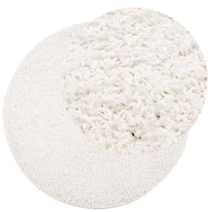 Teppich Teppich Shaggy Hochflor Modern Creme Ø 100 cm, vidaXL, Runde