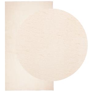 vidaXL Vloerkleed HUARTE laagpolig zacht wasbaar 80x150 cm beige