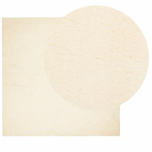 bonnevie Teppich huarte Kurzflor Weich und Waschbar Creme 120x120 cm vidaXL28625