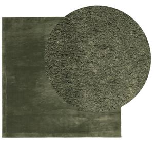 vidaXL Vloerkleed HUARTE laagpolig zacht wasbaar 120x120 cm bosgroen
