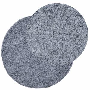 vidaXL Vloerkleed shaggy hoogpolig modern Ø 120 cm blauw