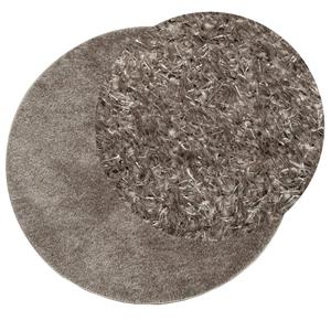 Bonnevie - Teppich istan Hochflor Glänzend Grau ø 120 cm vidaXL58469