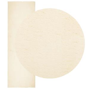 vidaXL Vloerkleed HUARTE laagpolig zacht wasbaar 80x250 cm crème