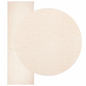 vidaXL Vloerkleed HUARTE laagpolig zacht wasbaar 80x250 cm beige
