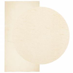 vidaXL Vloerkleed HUARTE laagpolig zacht wasbaar 100x200 cm crème