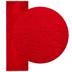 vidaXL Vloerkleed HUARTE laagpolig zacht wasbaar 80x250 cm rood
