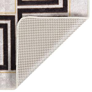 vidaXL Vloerkleed wasbaar anti-slip 150x230 cm wit en zwart