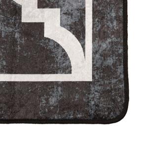 vidaXL Vloerkleed wasbaar anti-slip 160x230 cm zwart en wit