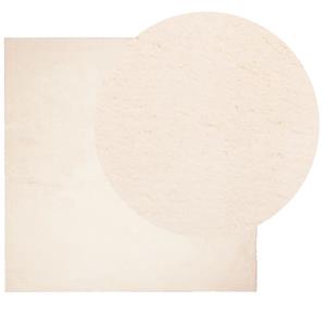 vidaXL Vloerkleed HUARTE laagpolig zacht wasbaar 160x160 cm beige