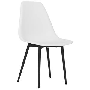 vidaXL Eetkamerstoelen 2 st PP wit