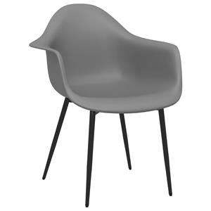 vidaXL Eetkamerstoelen 2 st PP grijs