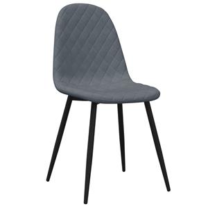 vidaXL Eetkamerstoelen 6 st fluweel donkergrijs