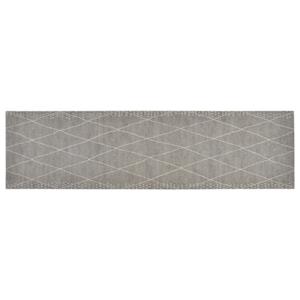 vidaXL Keukenmat wasbaar geruit 45x150 cm fluweel