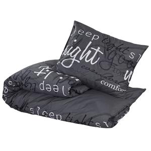 vidaXL Dekbedovertrekset 200x220 cm katoen zwart