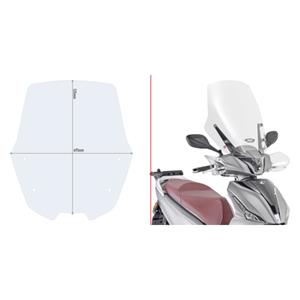 GIVI Windscherm, moto en scooter, D6113ST Verhoogd transparant