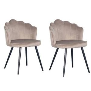 PoleWolf  Crown stoel - Zand Wit - Actie - Set van 2
