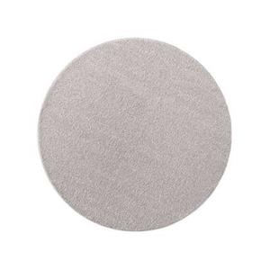 Tapeso Rond effen vloerkleed Qualis - grijs - 120 cm rond