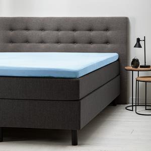 Fresh & Co Topper Hoeslaken Jersey - Lichtblauw - 190x200 cm - Blauw -  - 