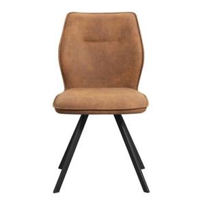 Leen Bakker Eetkamerstoel Raffy - stof - cognac