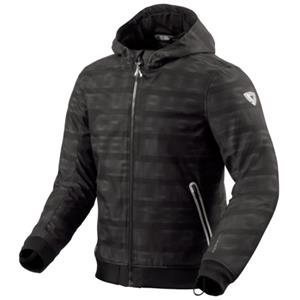 Saros WB, Motorhoodie heren, Zwart Antraciet
