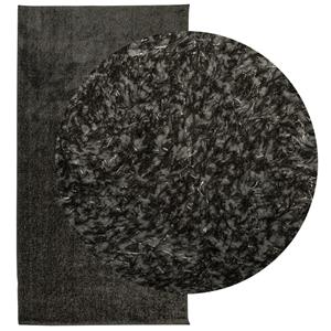 vidaXL Vloerkleed ISTAN hoogpolig glanzend 80x150 cm antracietkleurig