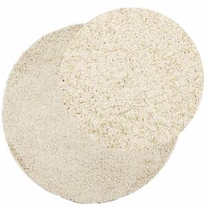 vidaXL Vloerkleed shaggy hoogpolig modern Ø 120 cm goudkleurig