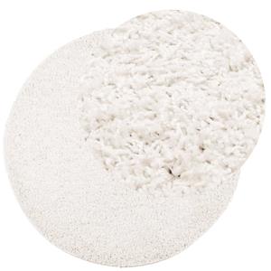 Teppich Teppich Shaggy Hochflor Modern Creme Ø 160 cm, vidaXL, Runde