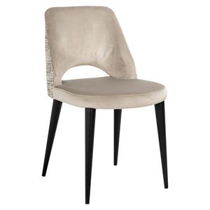 Richmond Interiors Richmond Eetkamerstoel Tabitha Velvet en stof - Khaki