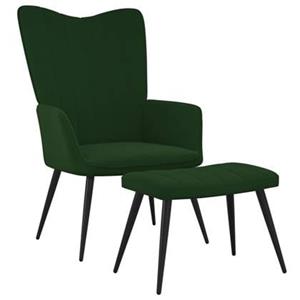 VidaXL Relaxstoel Donkergroen