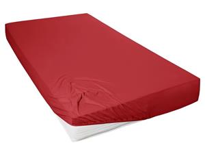 Primera Mako-fijnjersey hoeslaken (180 - 200 x 200 cm, Rood)