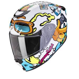 EXO-Jnr Air Fun, Kinder motorhelm, Wit-blauw