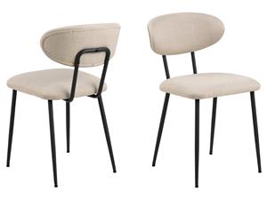 Mobistoxx Set van 2 stoelen DENNIS beige