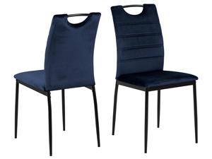 Mobistoxx Set van 4 stoelen DIARA donkerblauw