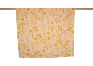 David Fussenegger JADE 100% Katoenen Deken Florals (GOTS) 150x200 cm Senf