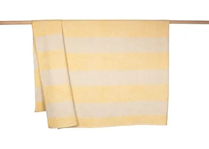 David Fussenegger RIVA cotton plaid Milano Stripes Blended 210x220 cm Senf
