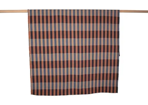 David Fussenegger NOVA cotton plaid overlapping stripes 145x220 cm navy