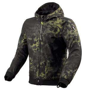 Saros WB, Motorhoodie heren, Zwart Donkergroen