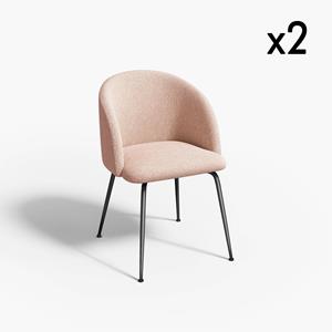 SIA Home Set van 2 eetkamerstoelen Barbara bouclé | 
