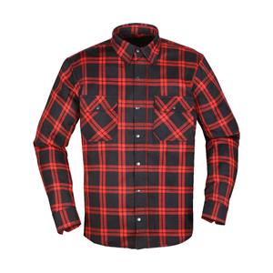 Colden Shirt, Textiel motorjas heren, Zwart-Rood