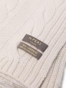 N.Peal Kasjmier plaid - Grijs