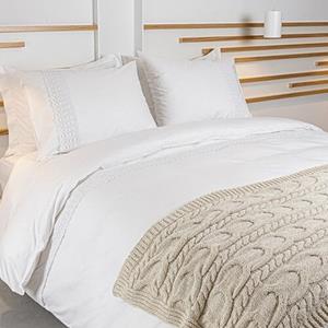 Dommelin Dekbedovertrek Lace Percal 200TC Wit 140x200/220 cm