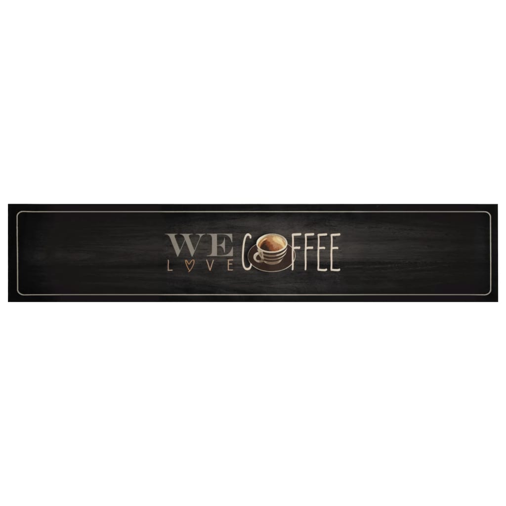 Fußmatte Küchenteppich Waschbar Kaffee 60x300 cm Samt, vidaXL, Rechteckig