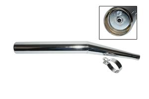 DMP Uitlaat + knik 60mm/26mm chroom