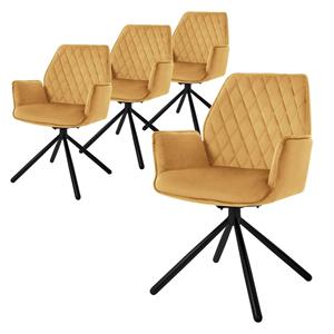 ML-Design Set van 4 eetkamerstoelen Hale velvet | 