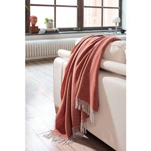 Plaid Gambit, ELLE DECORATION, Uni-Plaid mit Fransen, Kuscheldecke