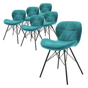 ML-Design Set van 6 eetkamerstoelen Dane velvet | 