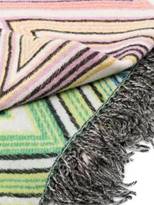 missonihome Missoni Home Deken met zigzag patroon (190cm x 130cm) - Groen