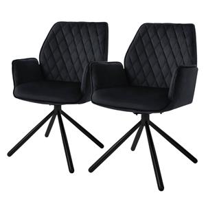 ML-Design Set van 2 eetkamerstoelen Hale velvet | 