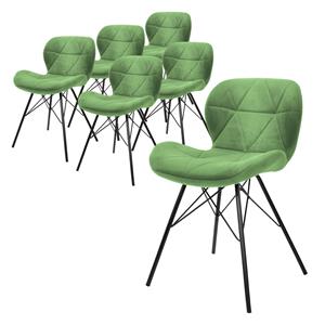 ML-Design Set van 6 eetkamerstoelen Dane velvet | 